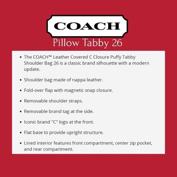 RETAIL Coach Pillow Tabby 26 - Picture 12 of 16